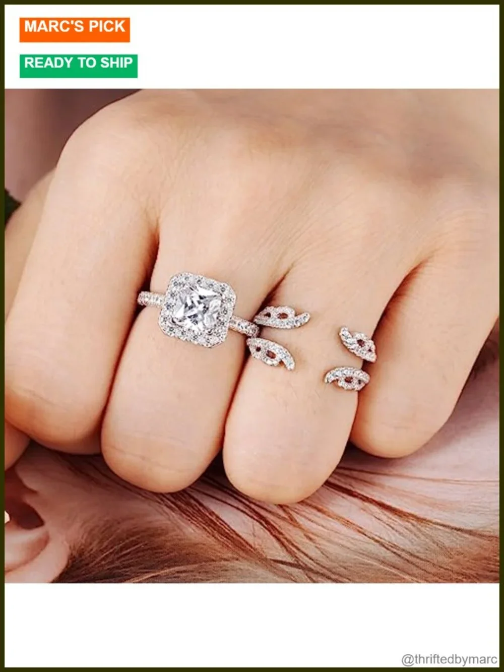 925 Sterling Silver Princess Cut Wedding Ring Set